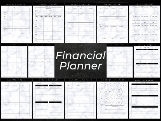 Financial Planner| Printable Budget Planner| Finance Savings Tracker Binder| Monthly Debt| Bill Tracker| Expenses Tracker Pdf A5, A4, Letter